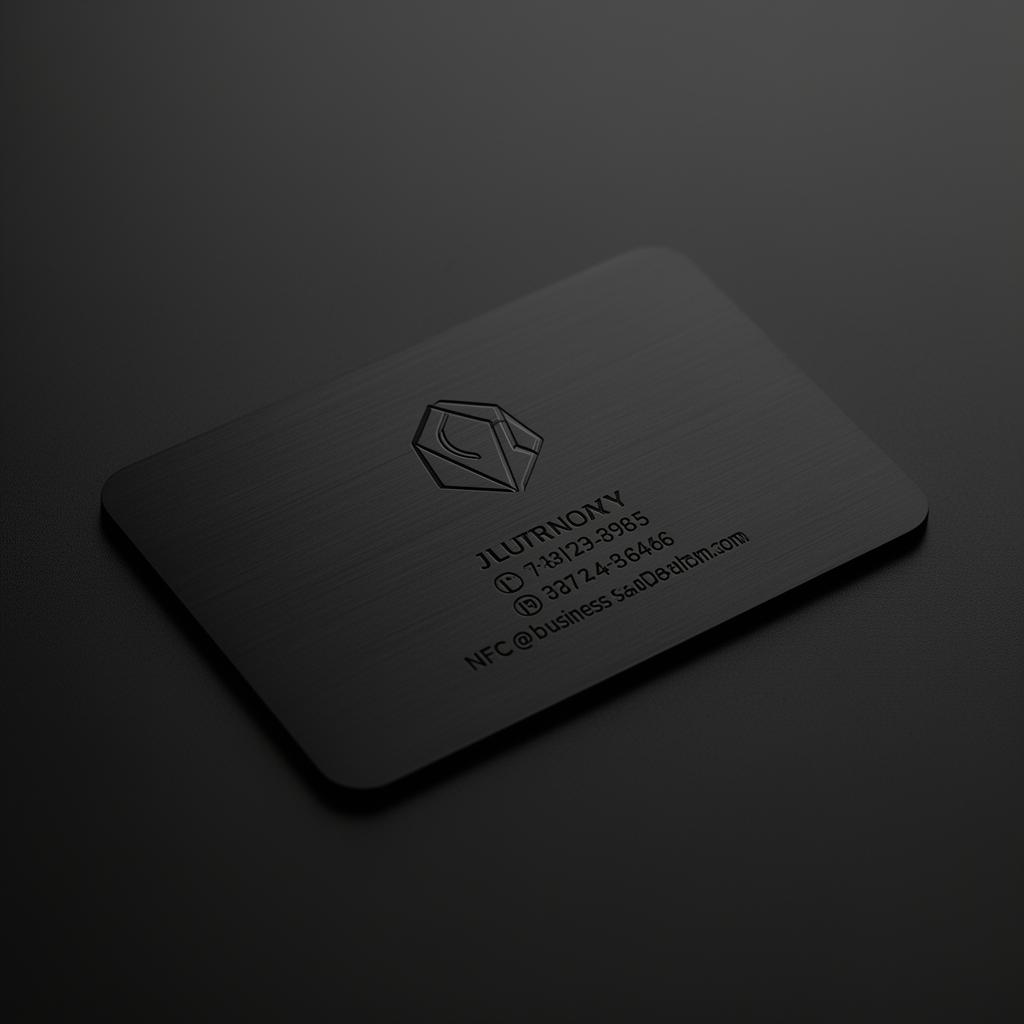 Luxury black metal NFC business card